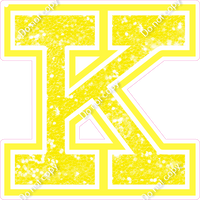 18" Greek Individual Lemon Sparkle - Alphabet Pieces Kappa