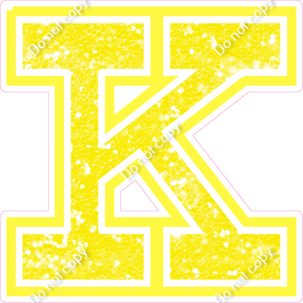 18" Greek Individual Lemon Sparkle - Alphabet Pieces Kappa