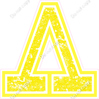 18" Greek Individual Lemon Sparkle - Alphabet Pieces Lambda
