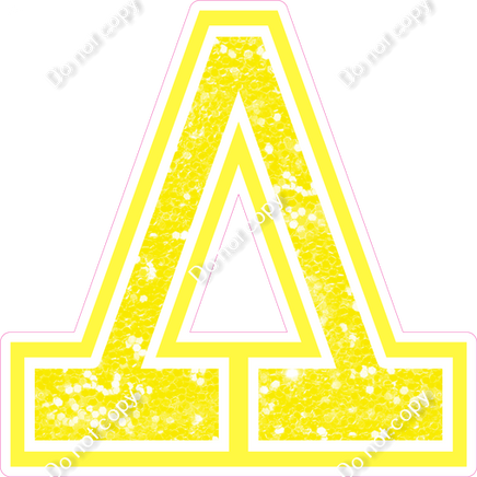 18" Greek Individual Lemon Sparkle - Alphabet Pieces Lambda
