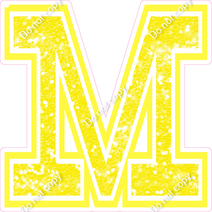 18" Greek Individual Lemon Sparkle - Alphabet Pieces Mu