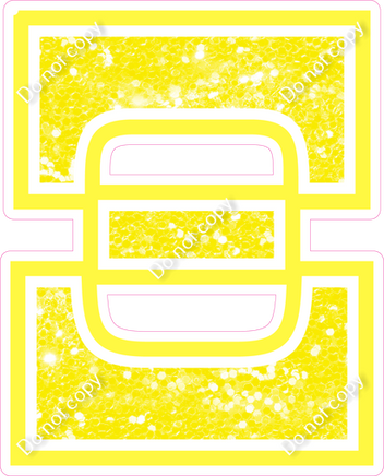 18" Greek Individual Lemon Sparkle - Alphabet Pieces Xi