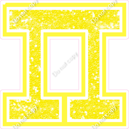 18" Greek Individual Lemon Sparkle - Alphabet Pieces Pi