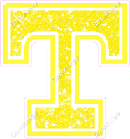 18" Greek Individual Lemon Sparkle - Alphabet Pieces Tau