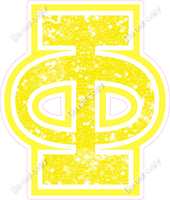 18" Greek Individual Lemon Sparkle - Alphabet Pieces Phi
