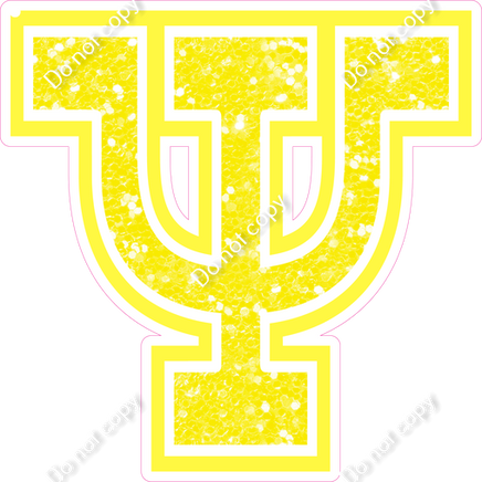 18" Greek Individual Lemon Sparkle - Alphabet Pieces Psi