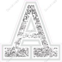 18" Greek Individual Light Silver Sparkle - Alphabet Pieces Alpha