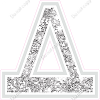 18" Greek Individual Light Silver Sparkle - Alphabet Pieces Delta