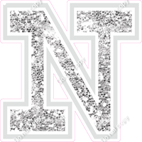 18" Greek Individual Light Silver Sparkle - Alphabet Pieces Nu