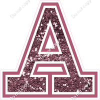 18" Greek Individual Mauve Sparkle - Alphabet Pieces Alpha