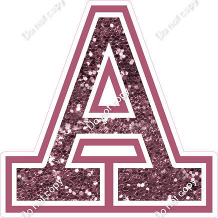 18" Greek Individual Mauve Sparkle - Alphabet Pieces Alpha
