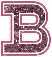 18" Greek Individual Mauve Sparkle - Alphabet Pieces Beta