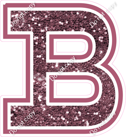 18" Greek Individual Mauve Sparkle - Alphabet Pieces Beta