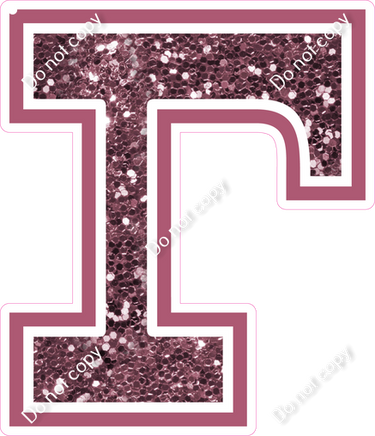 18" Greek Individual Mauve Sparkle - Alphabet Pieces Gamma