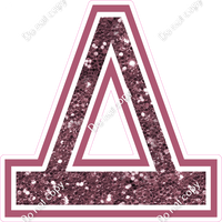 18" Greek Individual Mauve Sparkle - Alphabet Pieces Delta