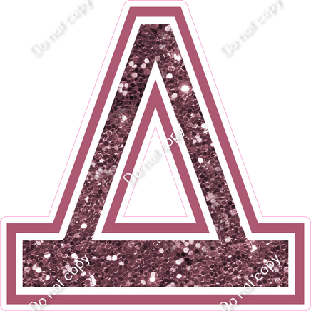 18" Greek Individual Mauve Sparkle - Alphabet Pieces Delta