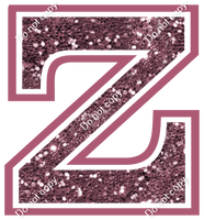 18" Greek Individual Mauve Sparkle - Alphabet Pieces Zeta