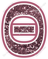 18" Greek Individual Mauve Sparkle - Alphabet Pieces Theta