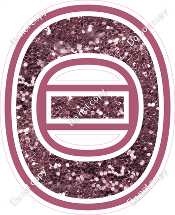 18" Greek Individual Mauve Sparkle - Alphabet Pieces Theta