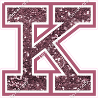18" Greek Individual Mauve Sparkle - Alphabet Pieces Kappa
