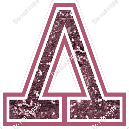 18" Greek Individual Mauve Sparkle - Alphabet Pieces Lambda