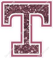18" Greek Individual Mauve Sparkle - Alphabet Pieces Tau