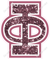 18" Greek Individual Mauve Sparkle - Alphabet Pieces Phi