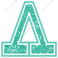 18" Greek Individual Mint Sparkle - Alphabet Pieces Lambda