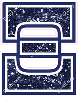 18" Greek Individual Navy Blue Sparkle - Alphabet Pieces Xi