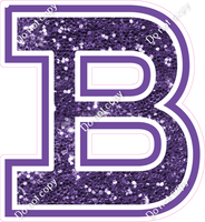 18" Greek Individual Purple Sparkle - Alphabet Pieces Beta