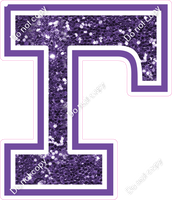 18" Greek Individual Purple Sparkle - Alphabet Pieces Gamma