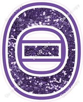 18" Greek Individual Purple Sparkle - Alphabet Pieces Theta