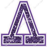 18" Greek Individual Purple Sparkle - Alphabet Pieces Lambda