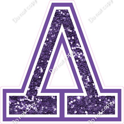 18" Greek Individual Purple Sparkle - Alphabet Pieces Lambda
