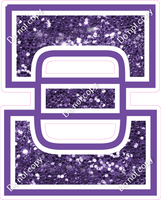 18" Greek Individual Purple Sparkle - Alphabet Pieces Xi