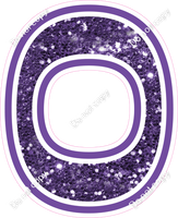 18" Greek Individual Purple Sparkle - Alphabet Pieces Omicron