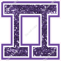 18" Greek Individual Purple Sparkle - Alphabet Pieces Pi