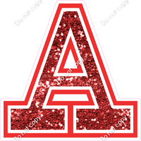 18" Greek Individual Red Sparkle - Alphabet Pieces Alpha
