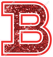 18" Greek Individual Red Sparkle - Alphabet Pieces Beta
