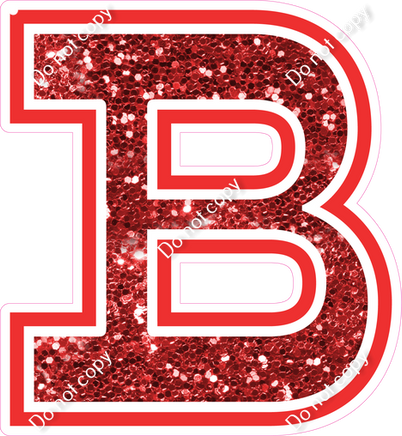 18" Greek Individual Red Sparkle - Alphabet Pieces Beta