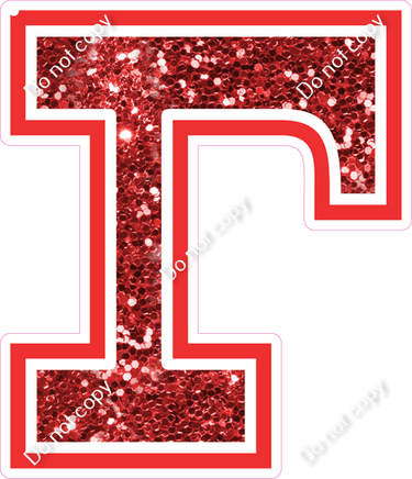 18" Greek Individual Red Sparkle - Alphabet Pieces Gamma