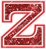 18" Greek Individual Red Sparkle - Alphabet Pieces Zeta