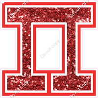 18" Greek Individual Red Sparkle - Alphabet Pieces Pi