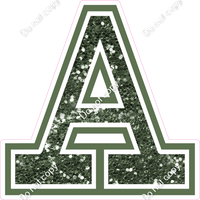 18" Greek Individual Sage Sparkle - Alphabet Pieces Alpha