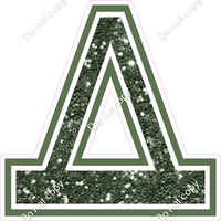 18" Greek Individual Sage Sparkle - Alphabet Pieces Delta