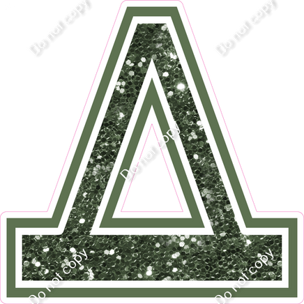 18" Greek Individual Sage Sparkle - Alphabet Pieces Delta