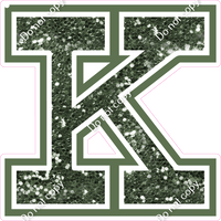 18" Greek Individual Sage Sparkle - Alphabet Pieces Kappa