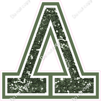 18" Greek Individual Sage Sparkle - Alphabet Pieces Lambda