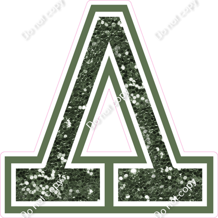 18" Greek Individual Sage Sparkle - Alphabet Pieces Lambda