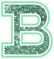 18" Greek Individual Sea Foam Sparkle - Alphabet Pieces Beta